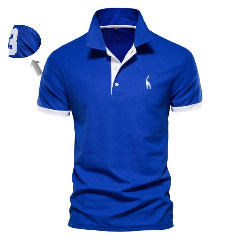 AIOPESON Embroidery 35% Cotton Polo Shirts for Men Casual Solid Color Slim Fit Mens Polos New Summer Fashion Brand Men Clothing - 3KDyn